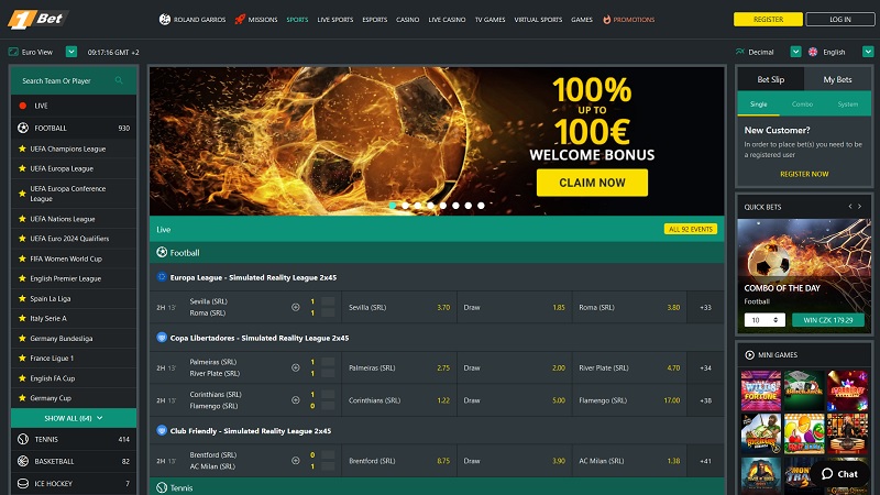 Umgebung des Buchmachers 1Bet