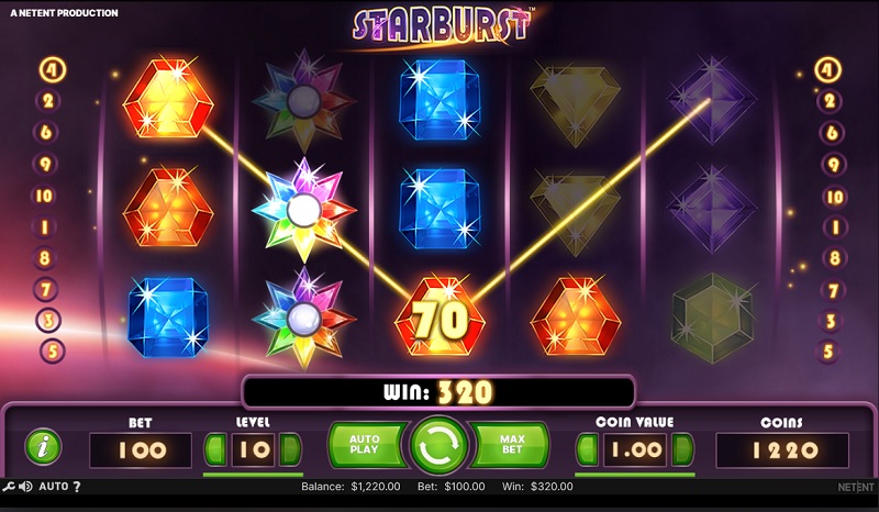 Gewinn am Slot Starburst
