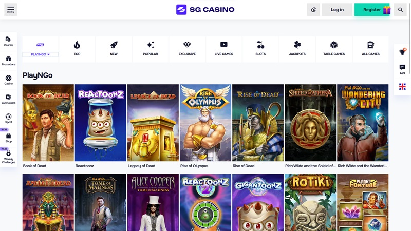 Slots im SG Casino