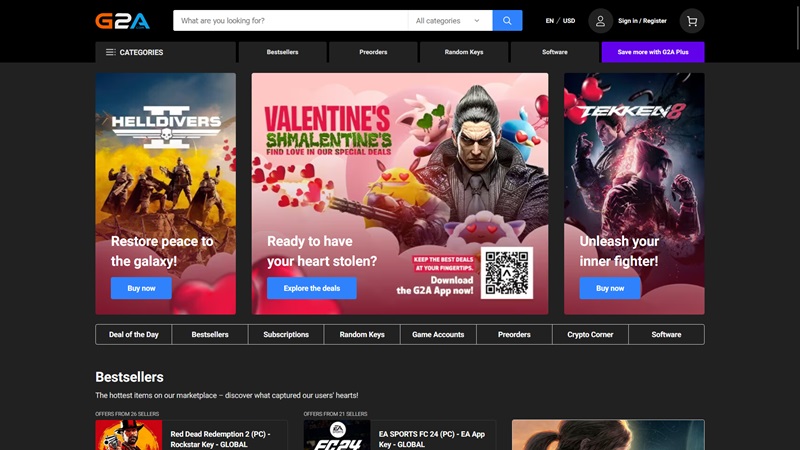 Webseite G2A