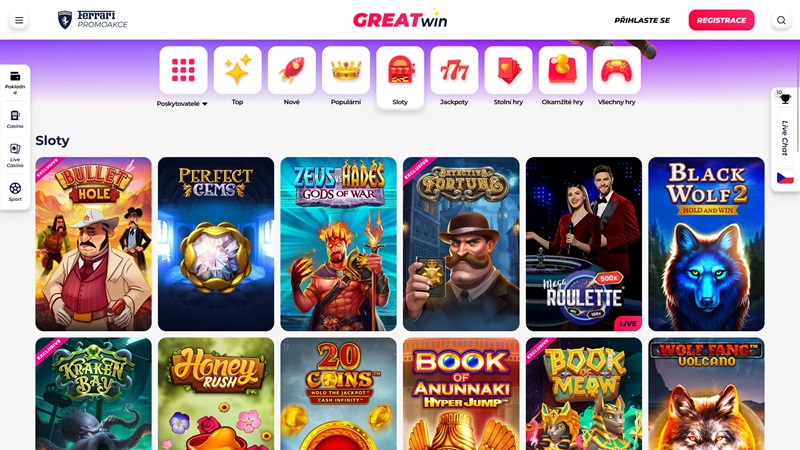 GreatWin Casino Spielautomaten