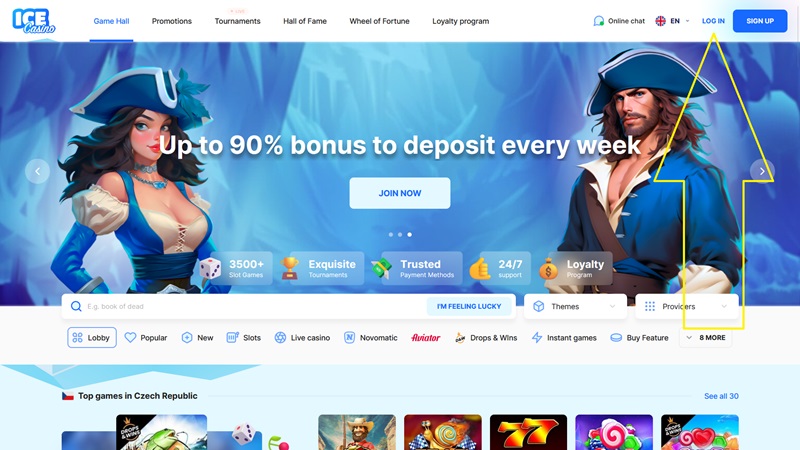 ICE Casino Anmeldung