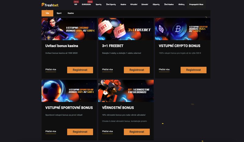 Boni im Online Casino Freshbet
