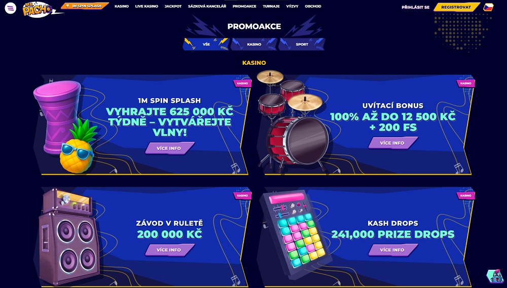 Vorschau der Boni und Aktionen im Online Casino MrPacho
