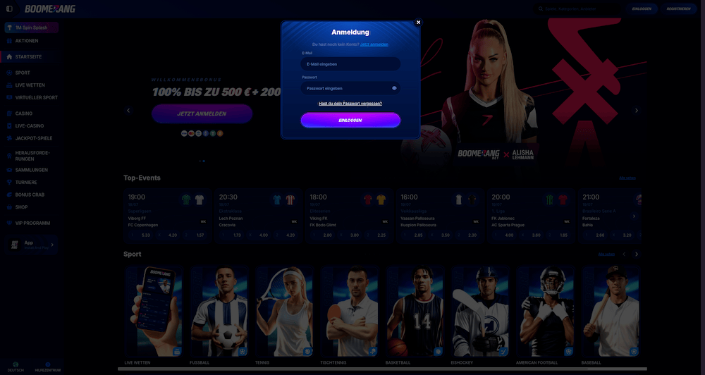 07017 Boomerang Bet Login