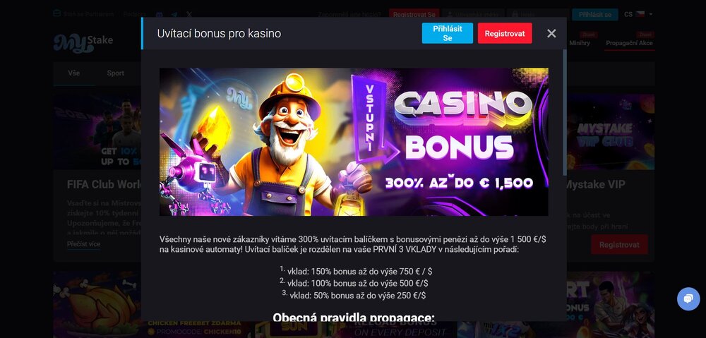 MyStake Casino Willkommensbonus