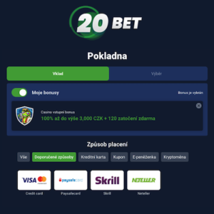 20BET – Ein- und Auszahlungen