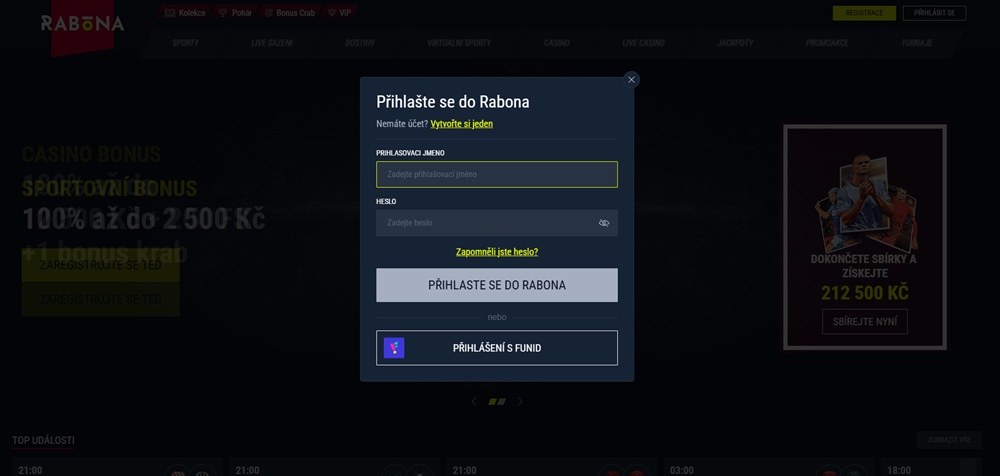 Rabona Anmeldung