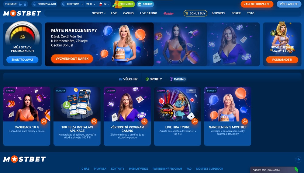 Vorschau auf das Promoangebot mit Free Spins im Online Casino MostBet