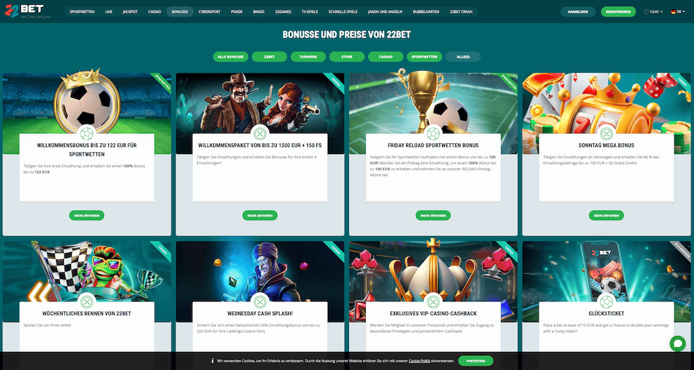 33963 22BET Boni