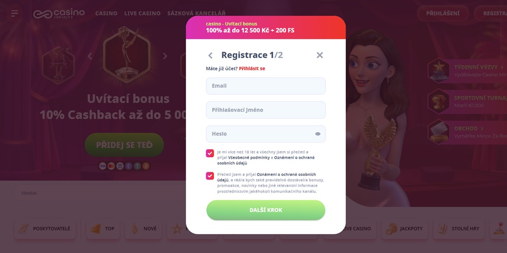 Casino Infinity Registrierung