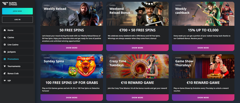 BuranCasino Free Spins