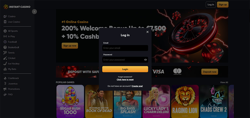 Instant Casino Login [Anleitung zur Anmeldung] 