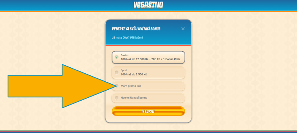 Vegasino Promo-Code