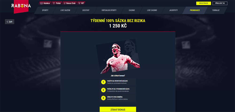 Sázková kancelář Rabona – Sázka bez rizika