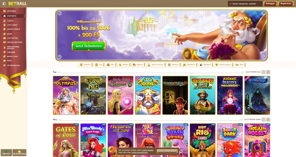 BetHall Casino Vorschau