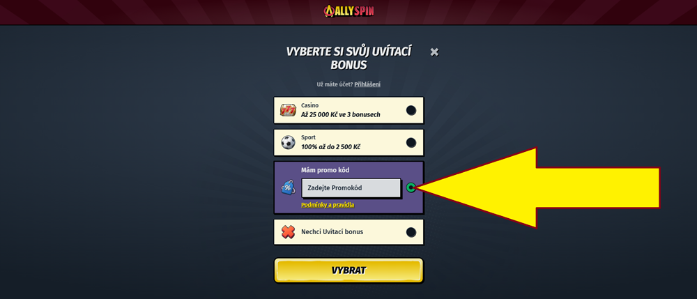 AllySpin promo kód