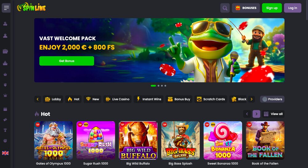 Willkommensbonus und Slots im Spinline Casino