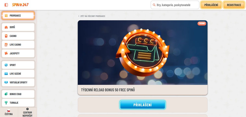Wöchentlicher Reload-Bonus im Casino Spin247