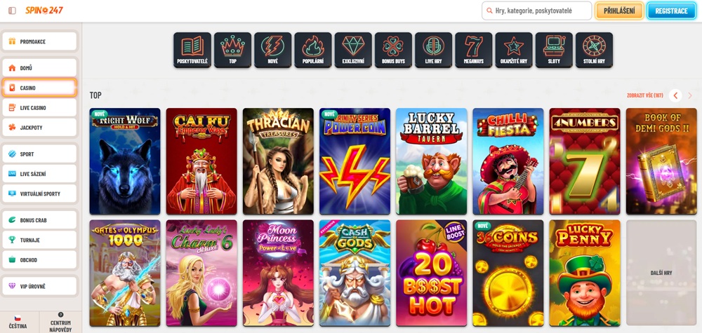Spielautomaten im Casino Spin247