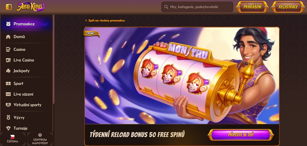 Wöchentlicher Reload Bonus bei Abu King