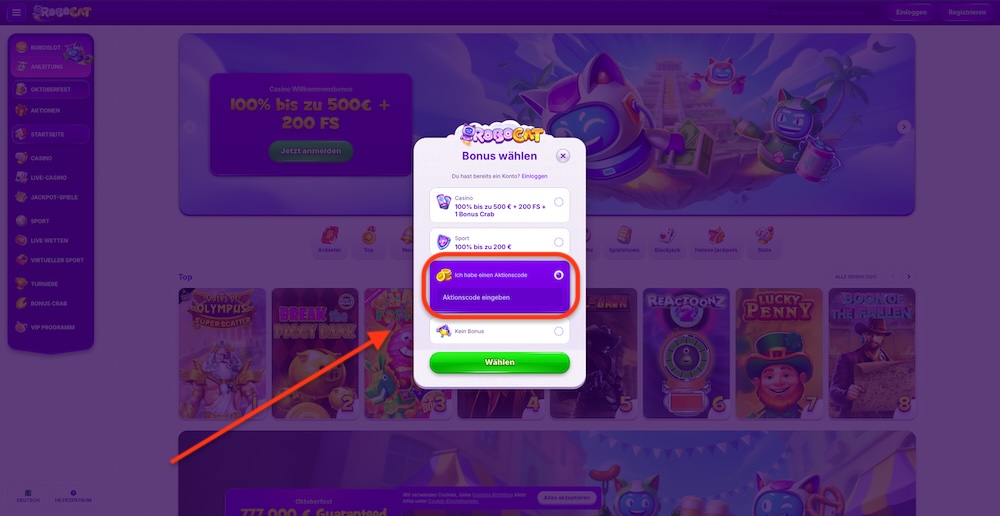 Robocat Promo-Code