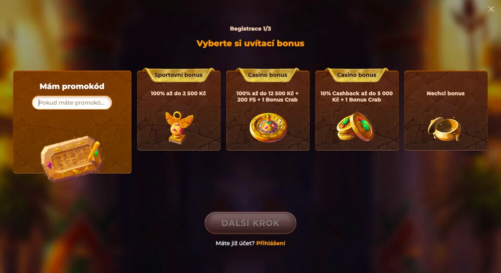 Eingabe des Promo-Codes im Casino AmunRa