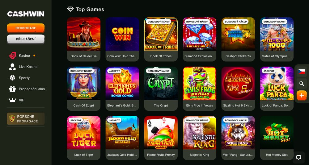 Slots im Casino CashWin
