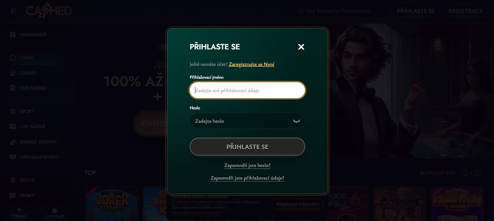 Cashed Anmeldung