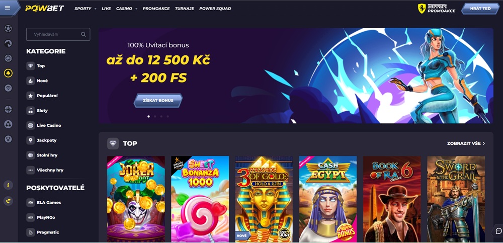 Powbet Casino-Website