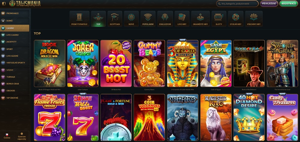 Spielautomaten im Casino Talismania