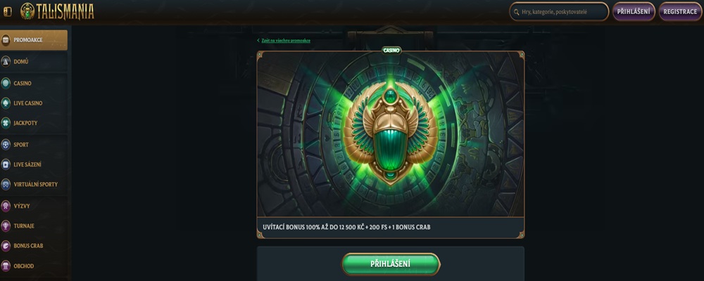 Willkommensbonus bei Talismania