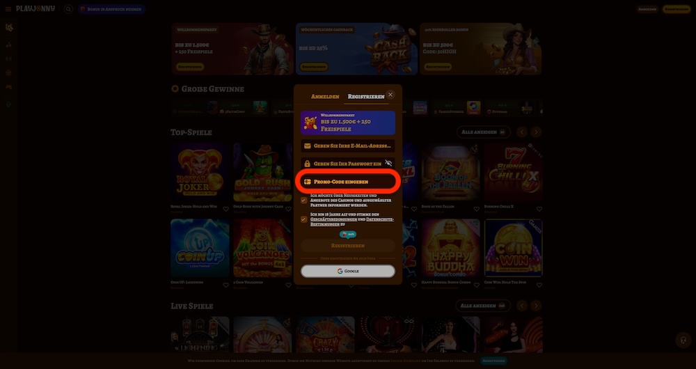 PlayJony Promo-Code