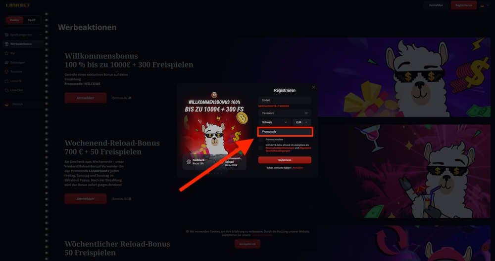 Lamabet Promo-Code
