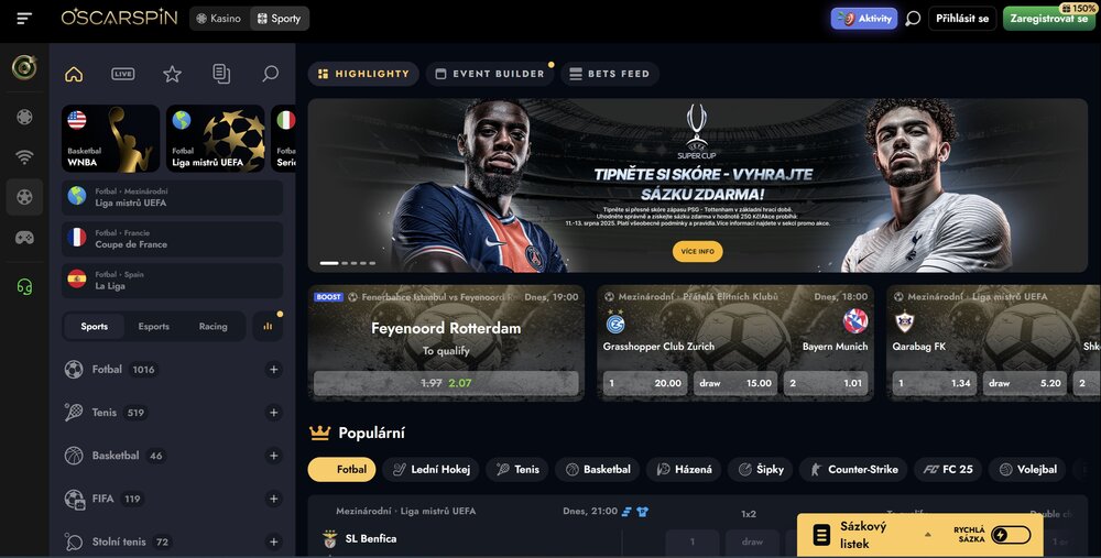 Oscarspin Buchmacher Bonus