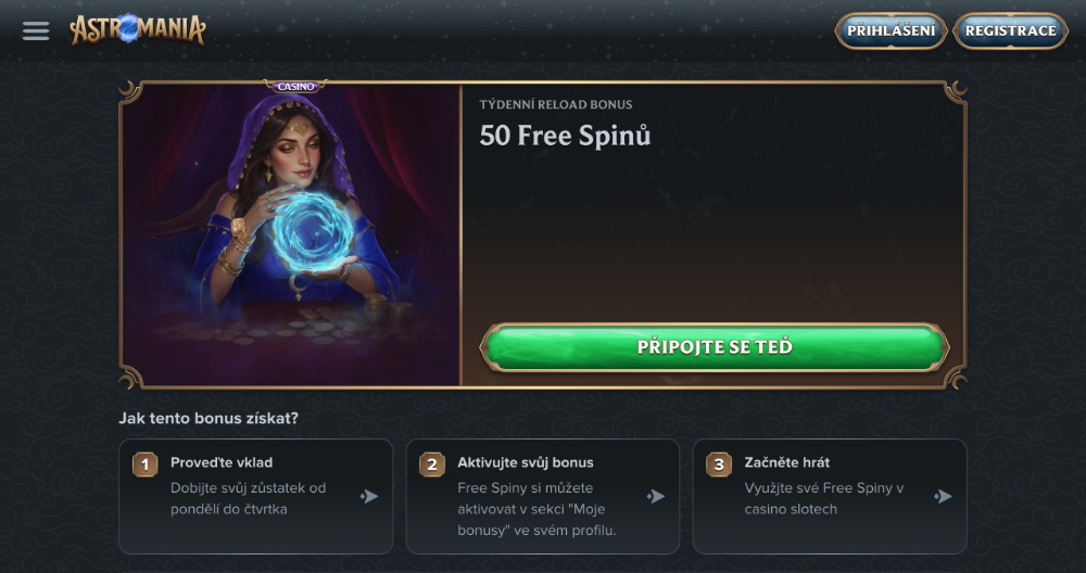 Free Spins im Casino AstroMania
