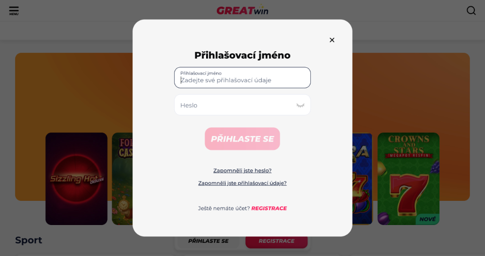 GreatWin Login, Anleitung zur Anmeldung