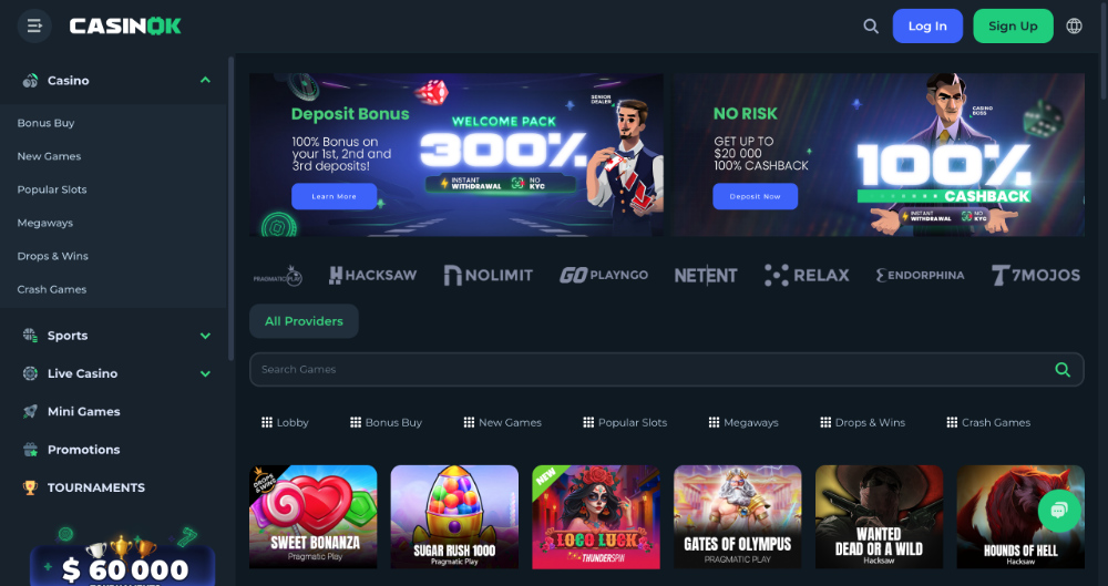 CasinOK Startbildschirm
