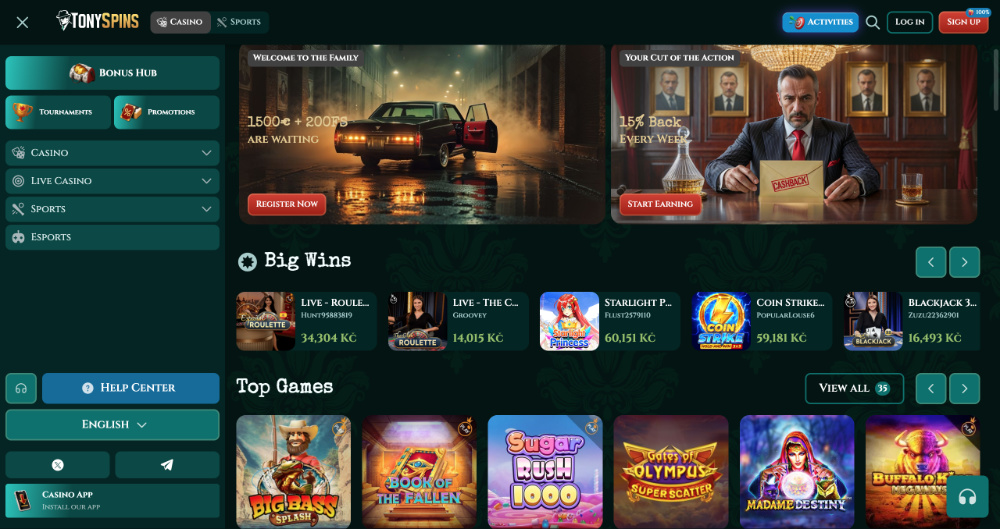 Tonyspins Casino – Einleitung