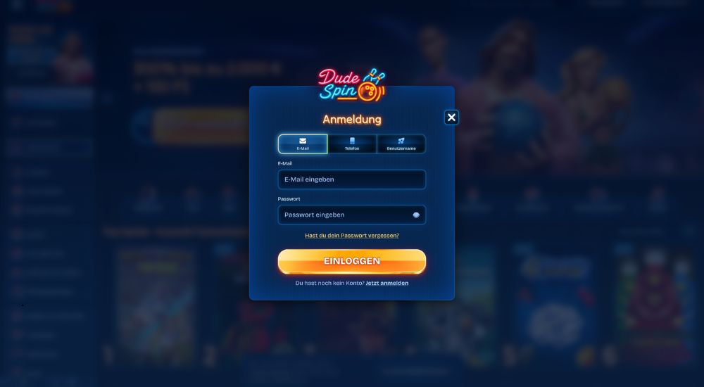 DudeSpin Login