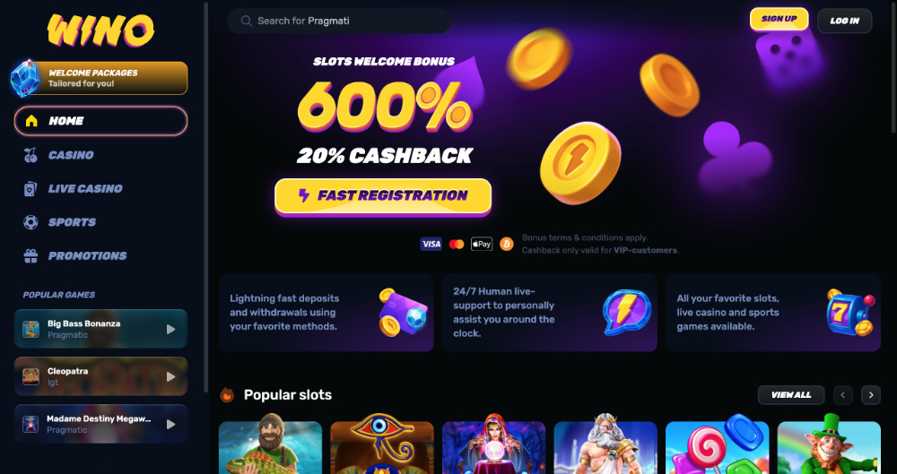 Wino Casino – Einführung