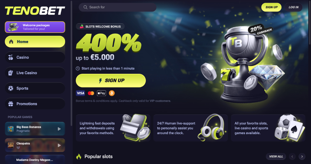 TenoBet Casino – Einführung