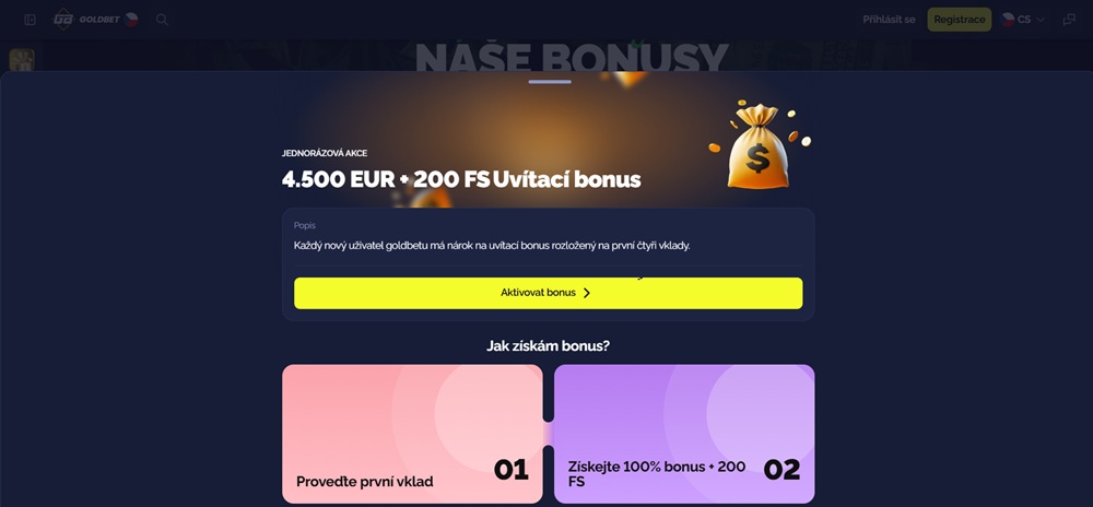 GoldBet Free Spins