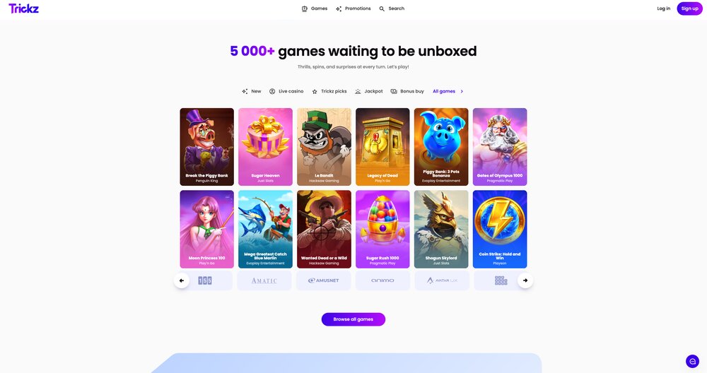 Trickz Casino Startseite